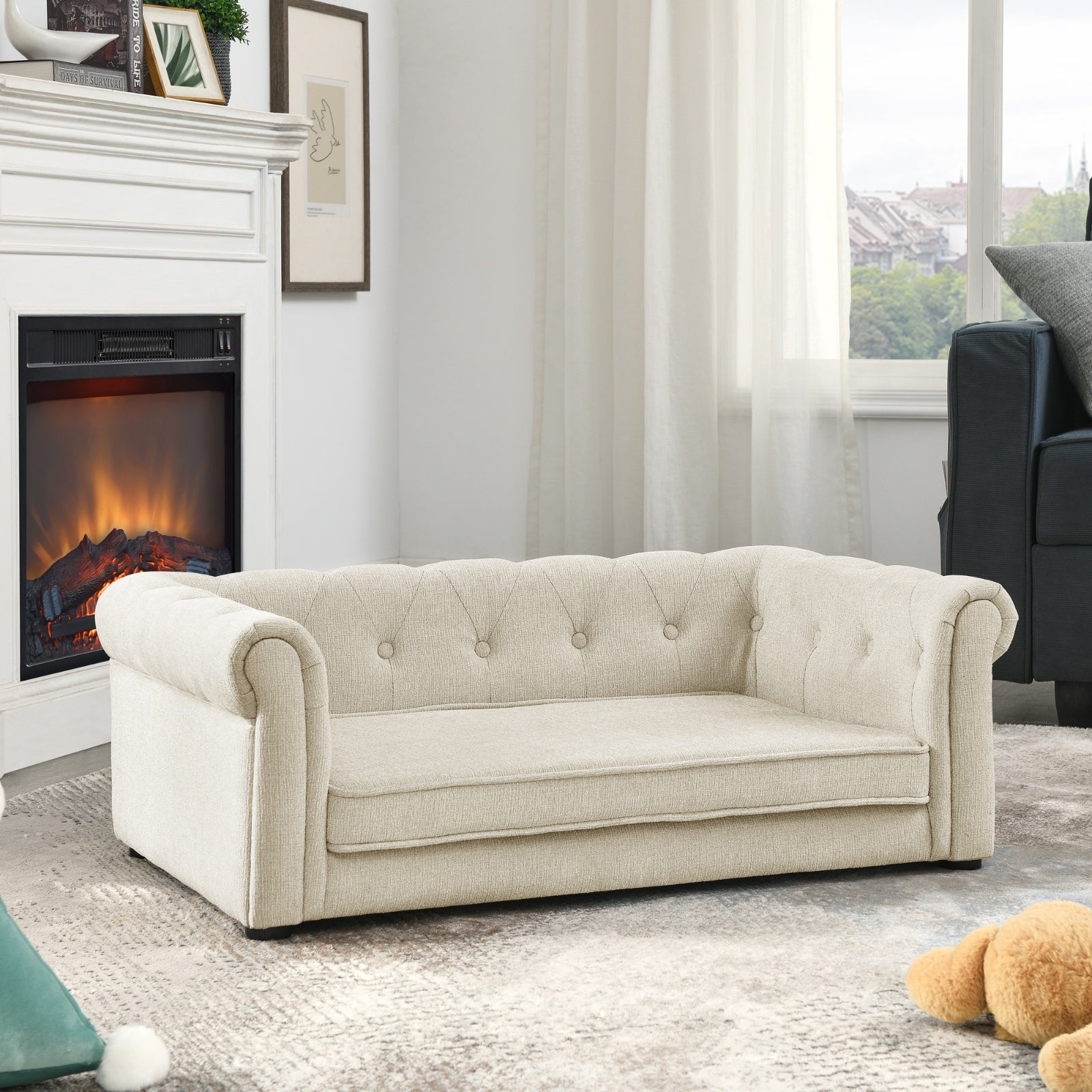 Elegant Rectangle Pet Bed For Medium And Large Dogs, Durable Elevated Dog Sofa Bed, Comfortable Dog - Mijn winkel