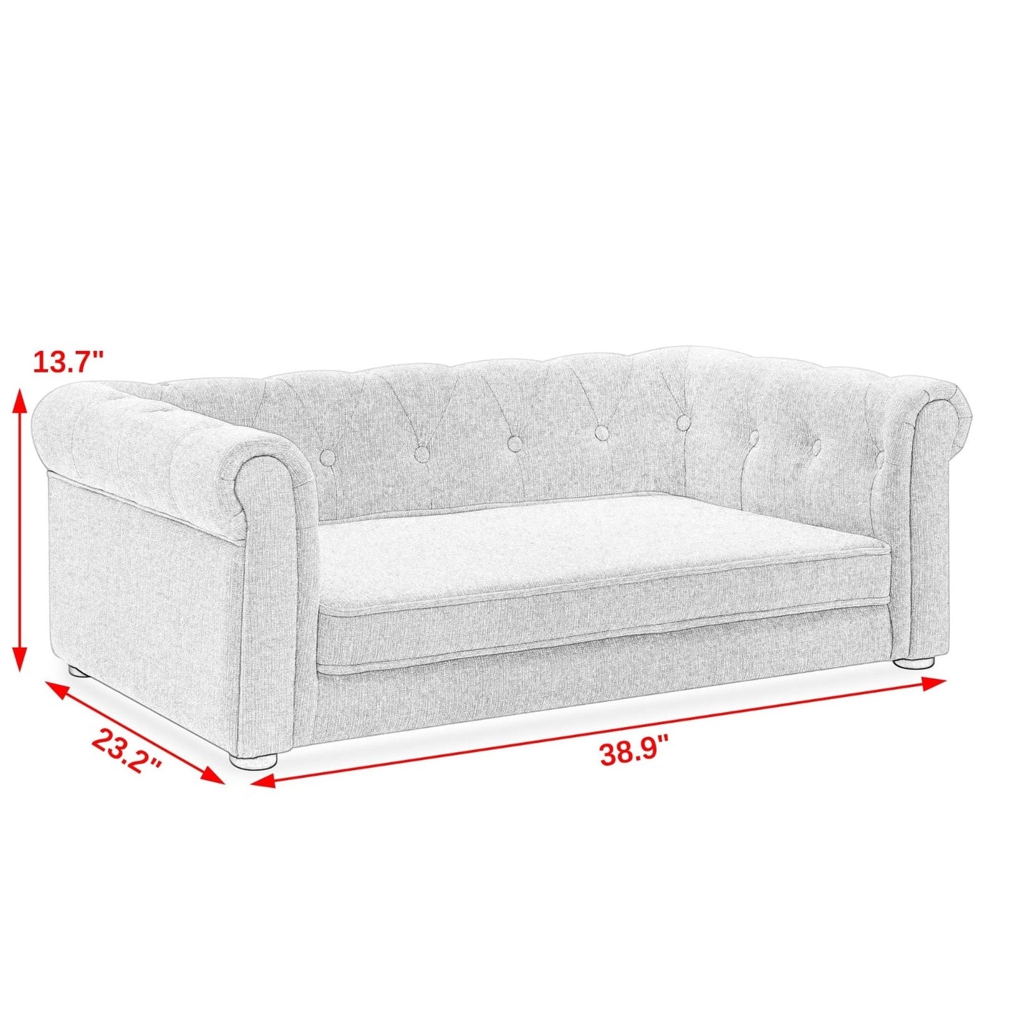 Elegant Rectangle Pet Bed For Medium And Large Dogs, Durable Elevated Dog Sofa Bed, Comfortable Dog - Mijn winkel
