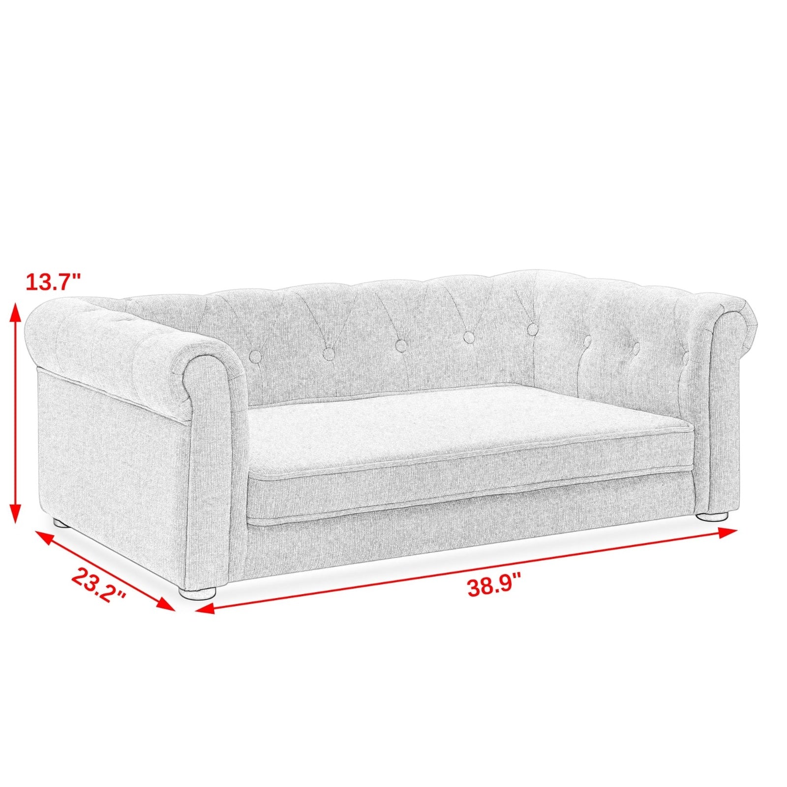 Elegant Rectangle Pet Bed For Medium And Large Dogs, Durable Elevated Dog Sofa Bed, Comfortable Dog - Mijn winkel