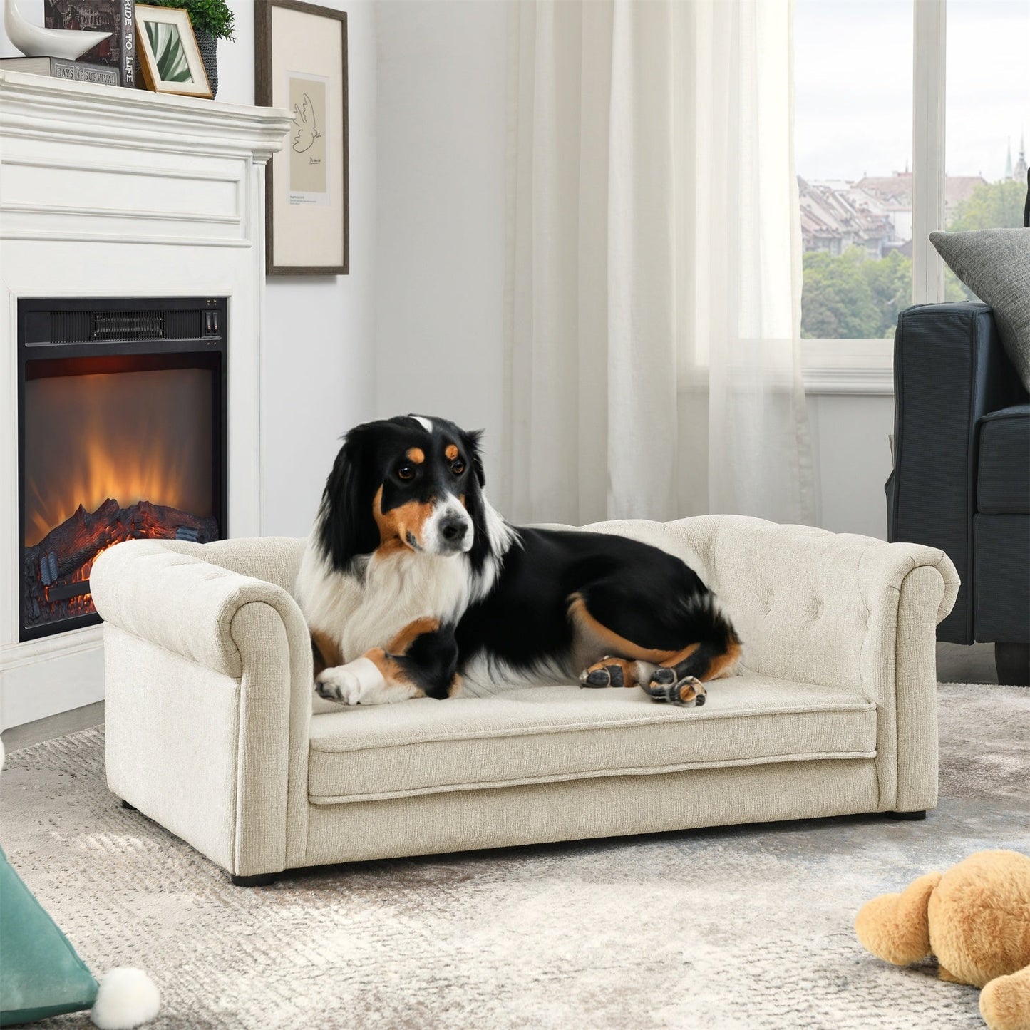Elegant Rectangle Pet Bed For Medium And Large Dogs, Durable Elevated Dog Sofa Bed, Comfortable Dog - Mijn winkel