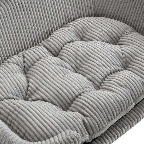 Elevated Dog Bed Frame For Small Dog, Corduroy Pet Couch Bed With Rubber Wood Legs And Supportive Foam, Gray, Easy Assembly - Mijn winkel