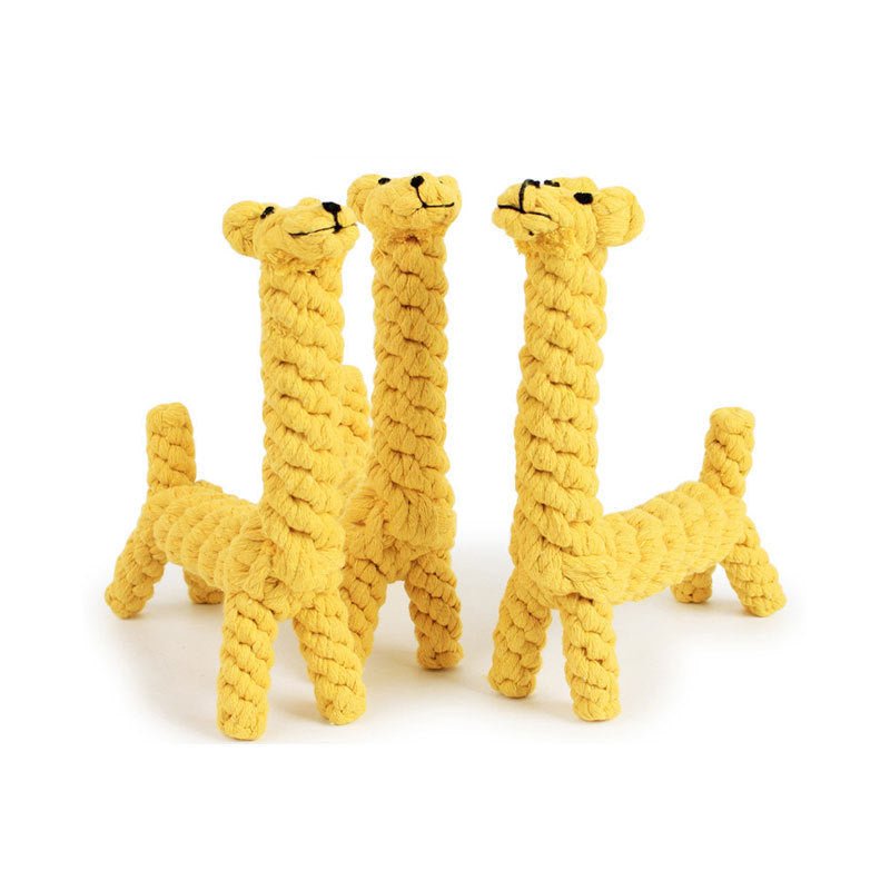 Giraffe Bite Resistant Pet Dog Chew Toys For Small Dogs Cleaning Teeth Puppy Dog Rope Knot Ball Toy Playing Animals Dogs Toys Pets - Mijn winkel