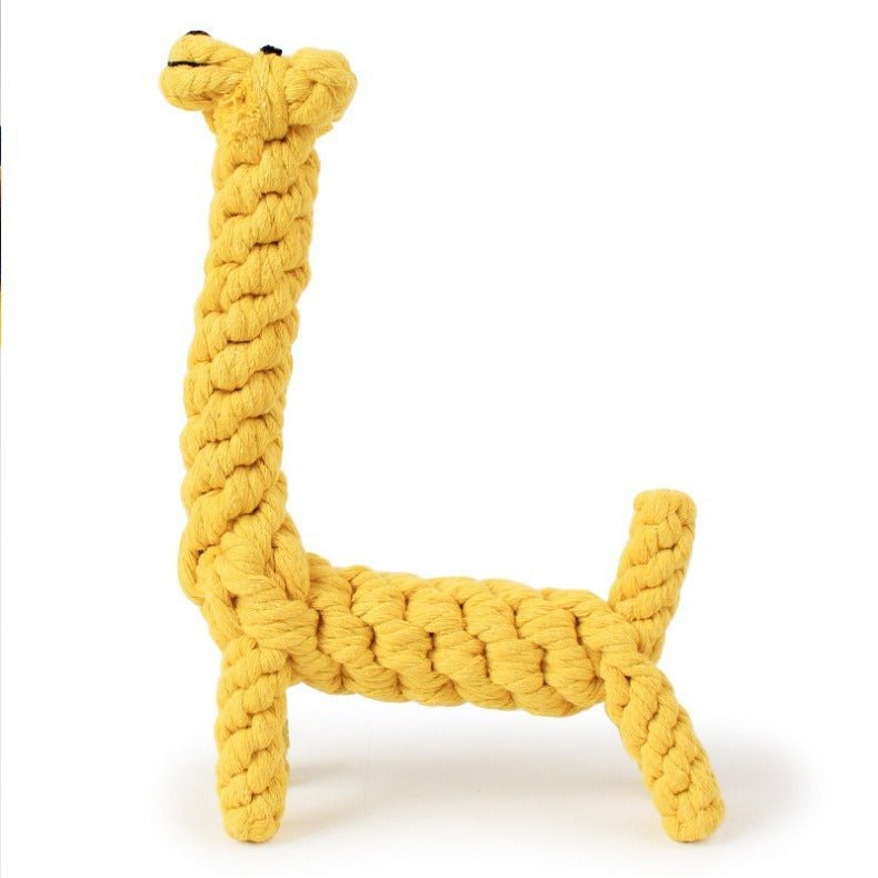 Giraffe Bite Resistant Pet Dog Chew Toys For Small Dogs Cleaning Teeth Puppy Dog Rope Knot Ball Toy Playing Animals Dogs Toys Pets - Mijn winkel