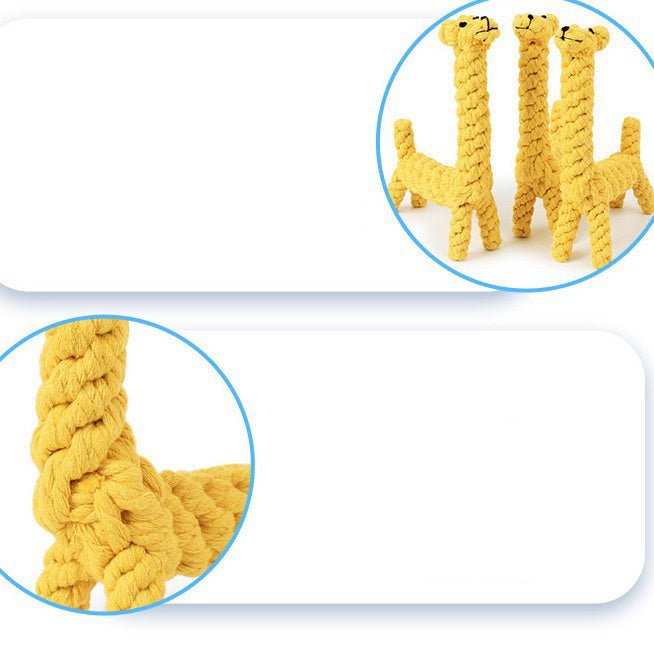 Giraffe Bite Resistant Pet Dog Chew Toys For Small Dogs Cleaning Teeth Puppy Dog Rope Knot Ball Toy Playing Animals Dogs Toys Pets - Mijn winkel