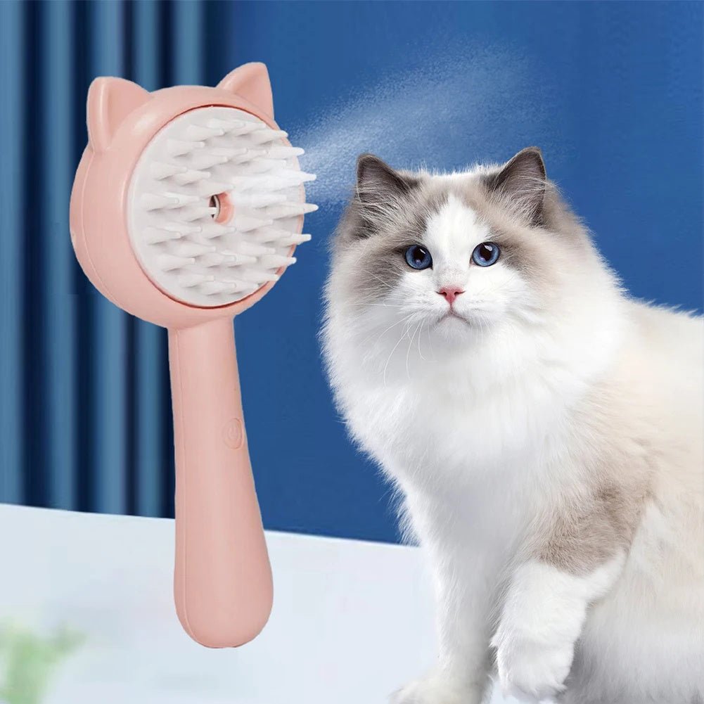 Hair Cleaning Brush With Mist Multifunctional Cat Grooming Brush Rechargeable Self Cleaning Slicker Brush For Pets Dogs & Catsb Pet Products - Mijn winkel