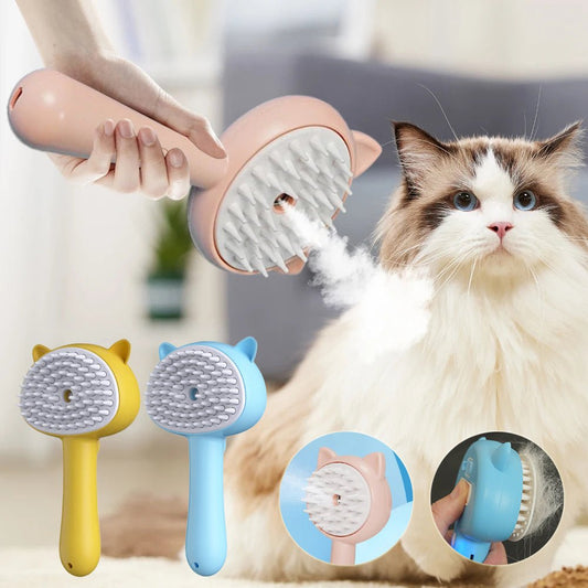 Hair Cleaning Brush With Mist Multifunctional Cat Grooming Brush Rechargeable Self Cleaning Slicker Brush For Pets Dogs & Catsb Pet Products - Mijn winkel