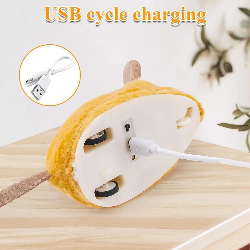 Interactive Cat Toys Mouse With LED Lights ForIndoor Cats USB Rechargeable Cat Mouse Toysfor Cats, Moving Automatic Chirping Squeakywith Feather Tail For All Breeds Cat Catnip Toys Forinteractive Toys - Mijn winkel