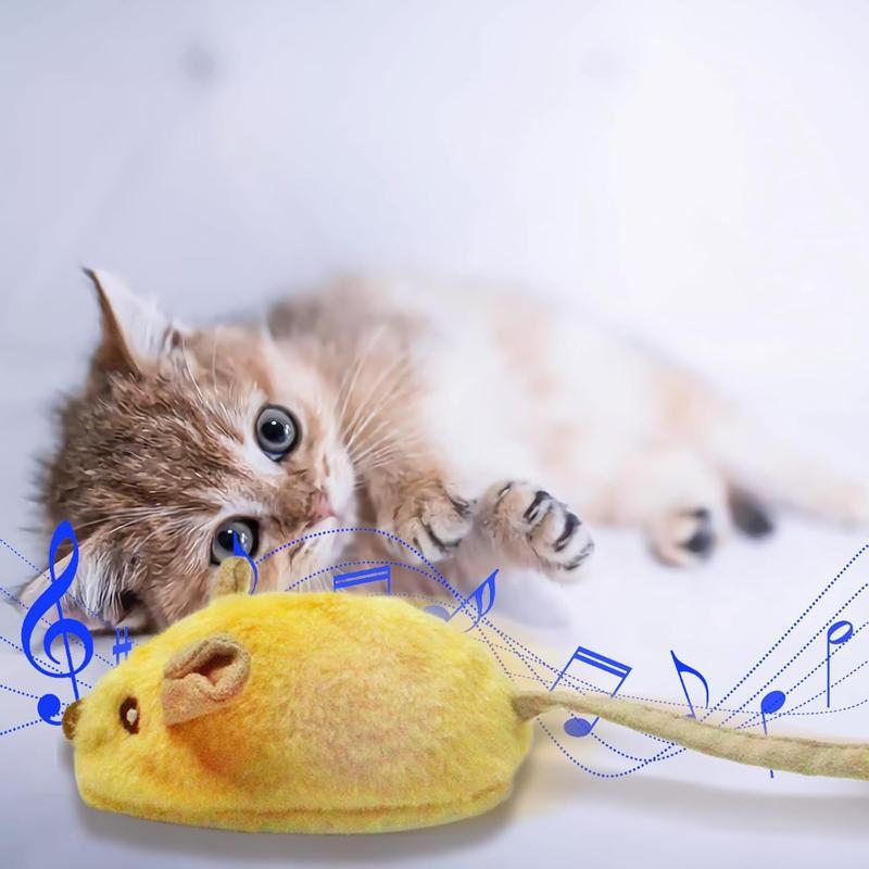 Interactive Cat Toys Mouse With LED Lights ForIndoor Cats USB Rechargeable Cat Mouse Toysfor Cats, Moving Automatic Chirping Squeakywith Feather Tail For All Breeds Cat Catnip Toys Forinteractive Toys - Mijn winkel