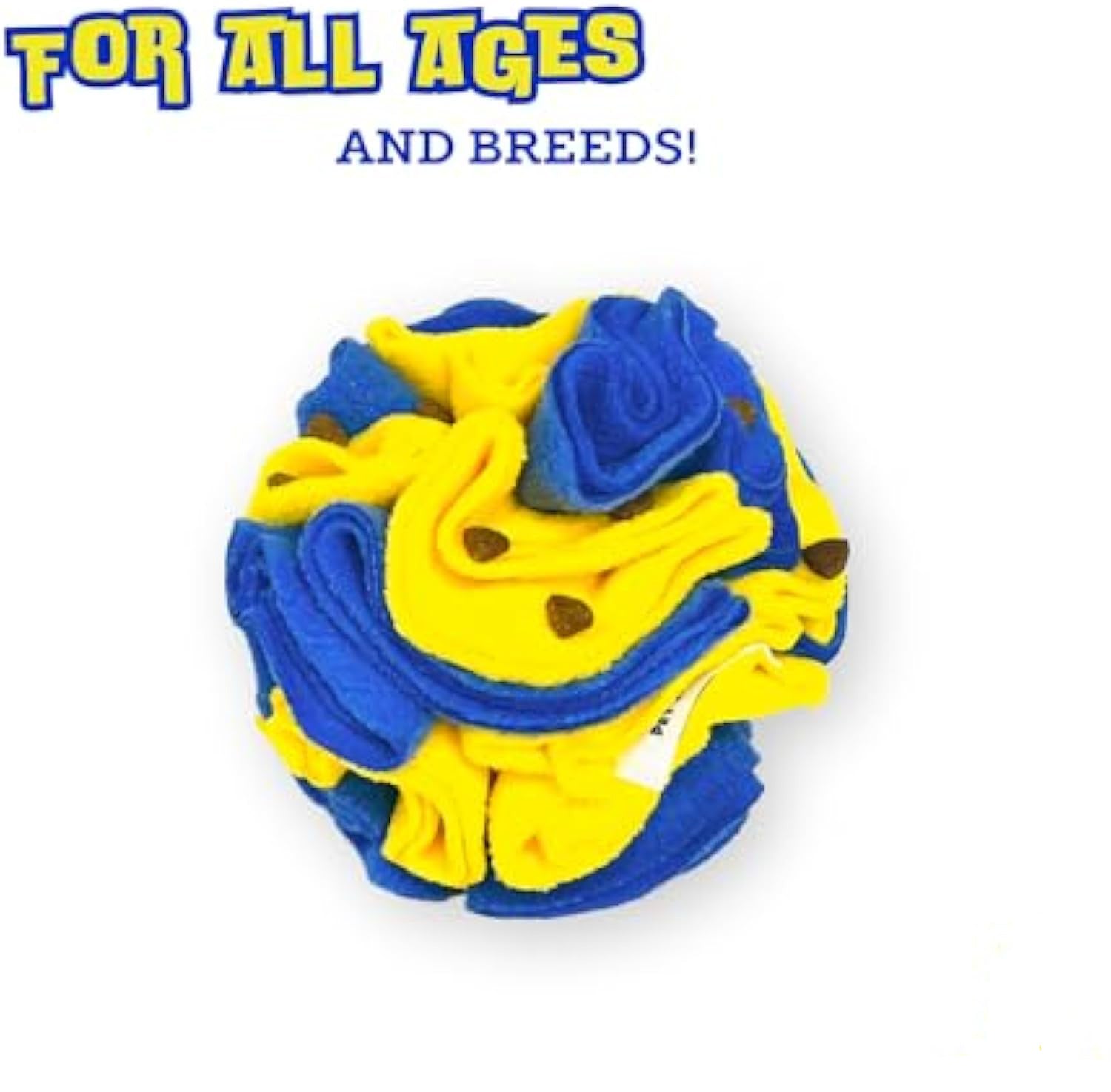 Interactive Toy Foraging Dog Puzzle Ball - Dog Enrichment Toys Vibrant Yellow And Blue Optimal Visual Stimulation Toys For Blind Dogs Snuffle Ball For Dogs - Mijn winkel