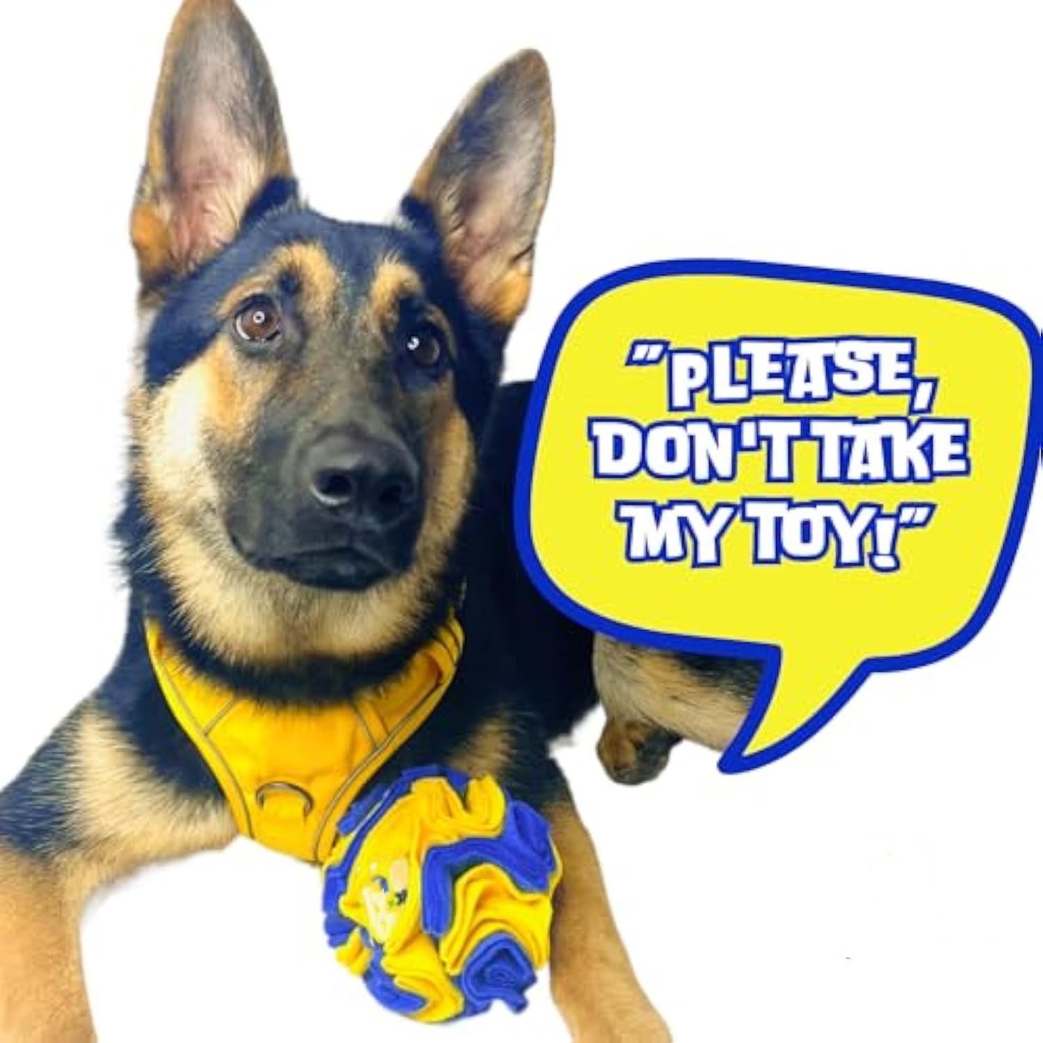 Interactive Toy Foraging Dog Puzzle Ball - Dog Enrichment Toys Vibrant Yellow And Blue Optimal Visual Stimulation Toys For Blind Dogs Snuffle Ball For Dogs - Mijn winkel