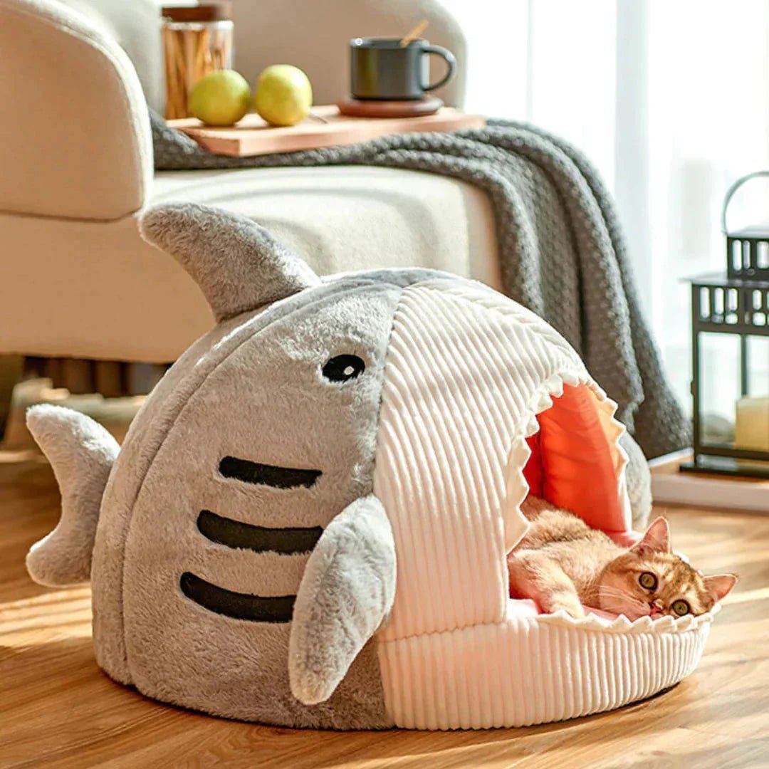 Luxury Plush Shark Pet Bed - Mijn winkel