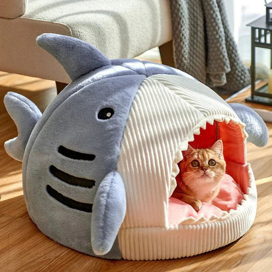 Luxury Plush Shark Pet Bed - Mijn winkel