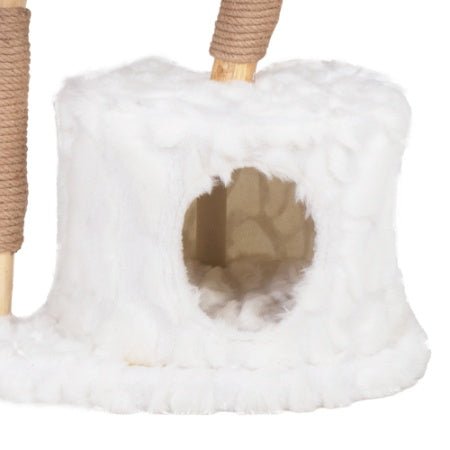Modern Cat Tree, Natural Branch Cat Tower, Luxury Cat Condo, Indoor Cat Furniture, Kitten Cat Gift, White - Mijn winkel