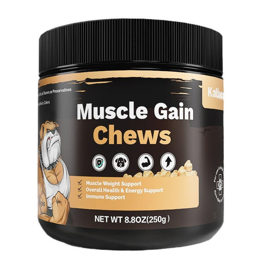 Muscle Gain Chews For Dogs High Protein Dog Food Health Supplement Premium Muscle Builder For All Breeds Soft Dog Chews - Mijn winkel