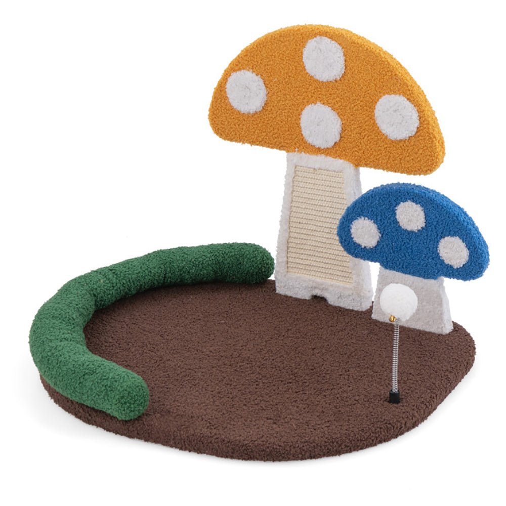 Mushroom Cat Bed Cat Claw Scratcher With Wide Bed And Sisal Scratch Panel - Mijn winkel