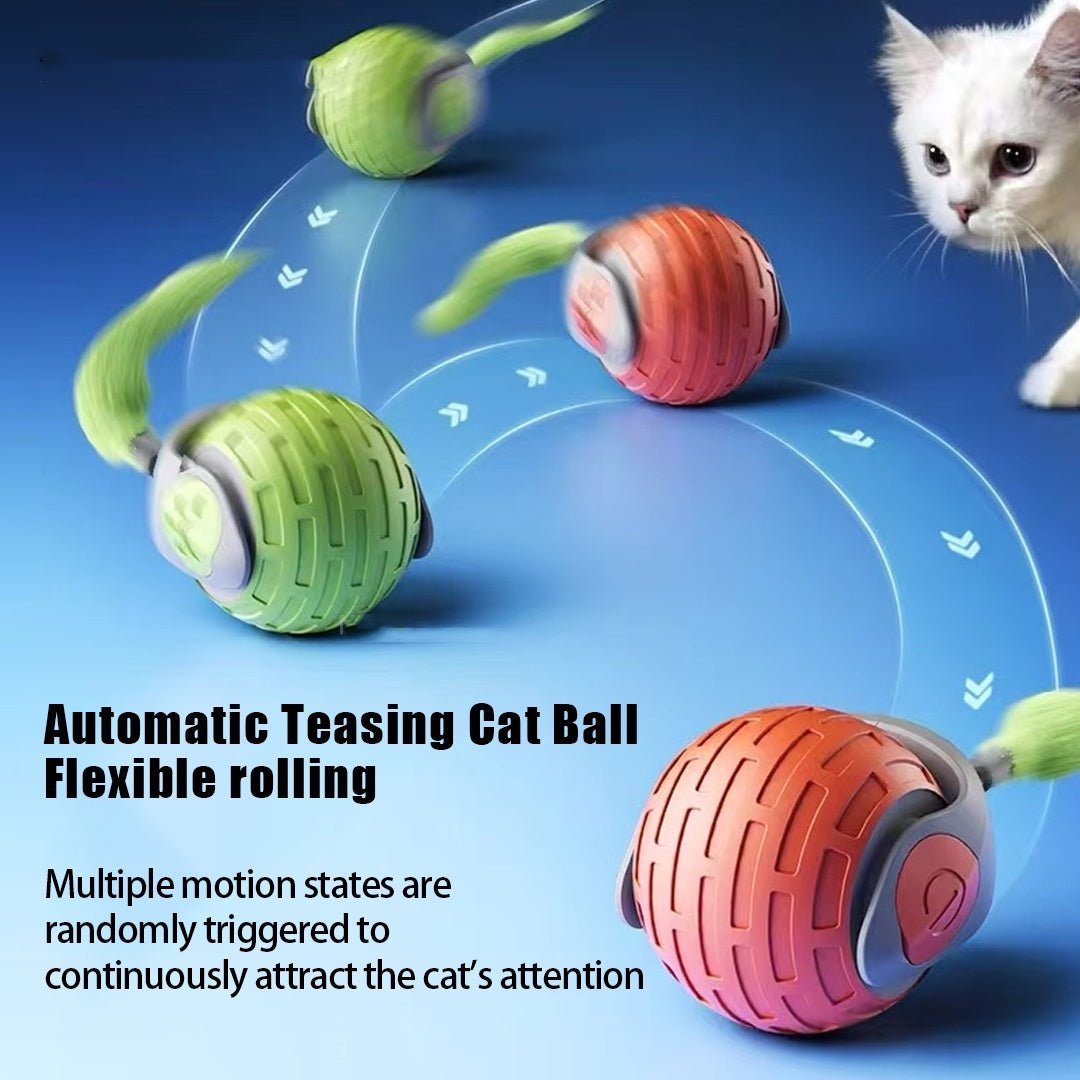 New Interactive Cat Toys Ball Auto Electric Rolling Ball Toys For Cat Kitty Pets Smart Automatic Teaser USB Rechargeable Cat Toy Pet Products - Mijn winkel