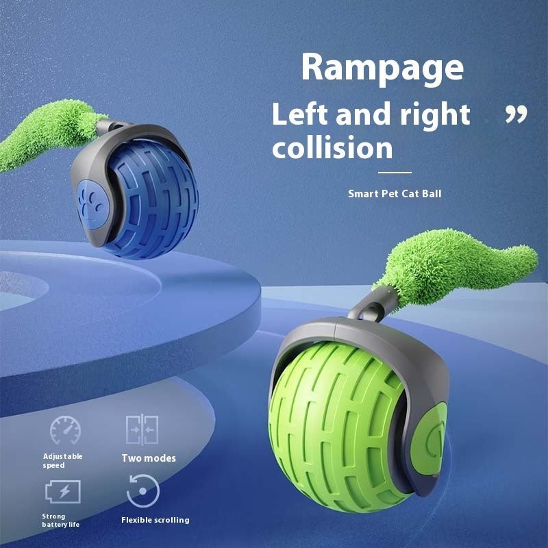 New Interactive Cat Toys Ball Auto Electric Rolling Ball Toys For Cat Kitty Pets Smart Automatic Teaser USB Rechargeable Cat Toy Pet Products - Mijn winkel