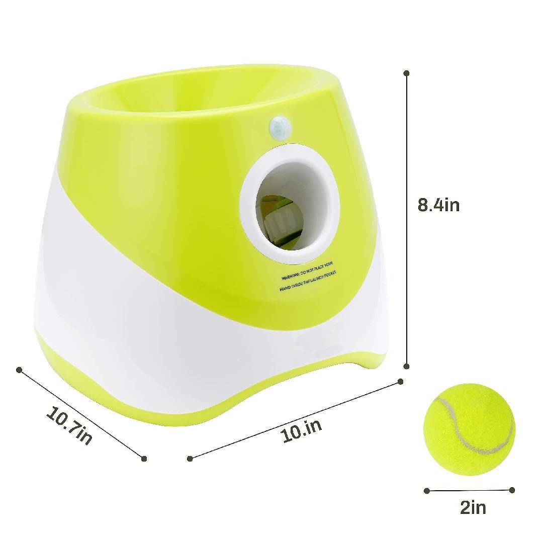 Only Supports Self Pickup Dog Ball Thrower, Automatic Ball Launcher, Indoor - Outdoor Interactive Dog Toy With Three Scopes, Includes Balls And A Data Cable, Grey - Green - Mijn winkel