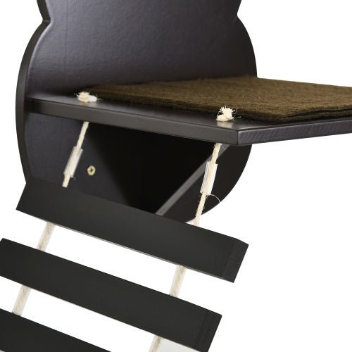 PawHut Cat Shelves With Ergonomically Curved Platform, Cozy Cat House, Bridge, Easy Stairs, And Flat Perch, Wall - Mounted Cat Tree Climbing Playground, Modern Cat Tree, Coffee Brown - Mijn winkel