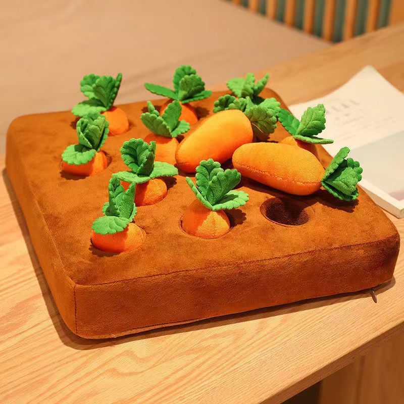 Pet Dog Toys Carrot Plush Toy Vegetable Chew Toy For Dogs Snuffle Mat For Dogs Cats Durable Chew Puppy Toy Dogs Accessories - Mijn winkel
