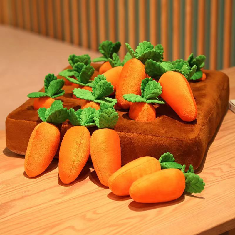 Pet Dog Toys Carrot Plush Toy Vegetable Chew Toy For Dogs Snuffle Mat For Dogs Cats Durable Chew Puppy Toy Dogs Accessories - Mijn winkel