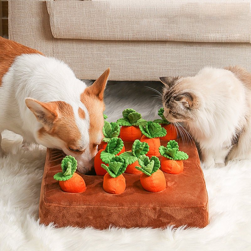 Pet Dog Toys Carrot Plush Toy Vegetable Chew Toy For Dogs Snuffle Mat For Dogs Cats Durable Chew Puppy Toy Dogs Accessories - Mijn winkel
