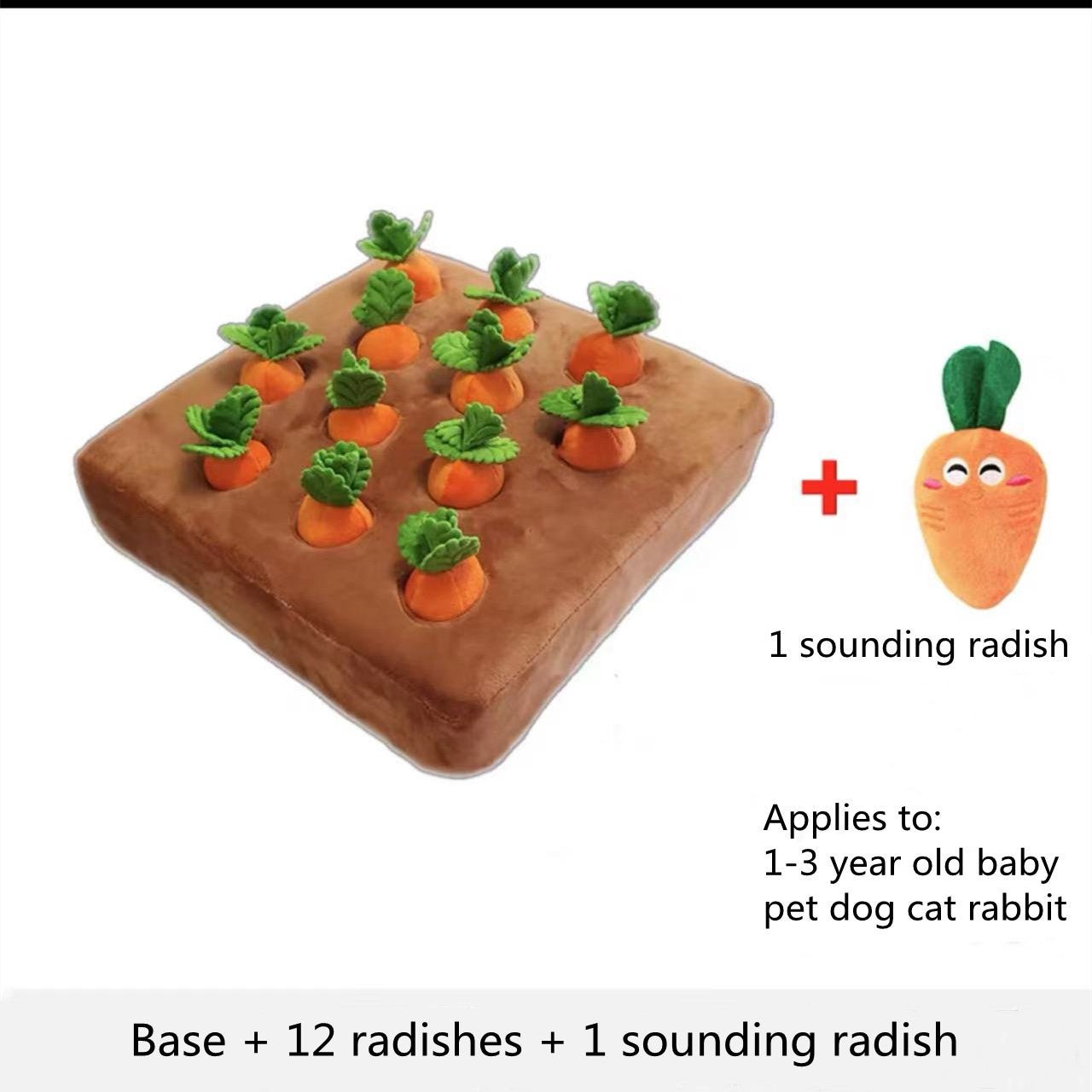 Pet Dog Toys Carrot Plush Toy Vegetable Chew Toy For Dogs Snuffle Mat For Dogs Cats Durable Chew Puppy Toy Dogs Accessories - Mijn winkel