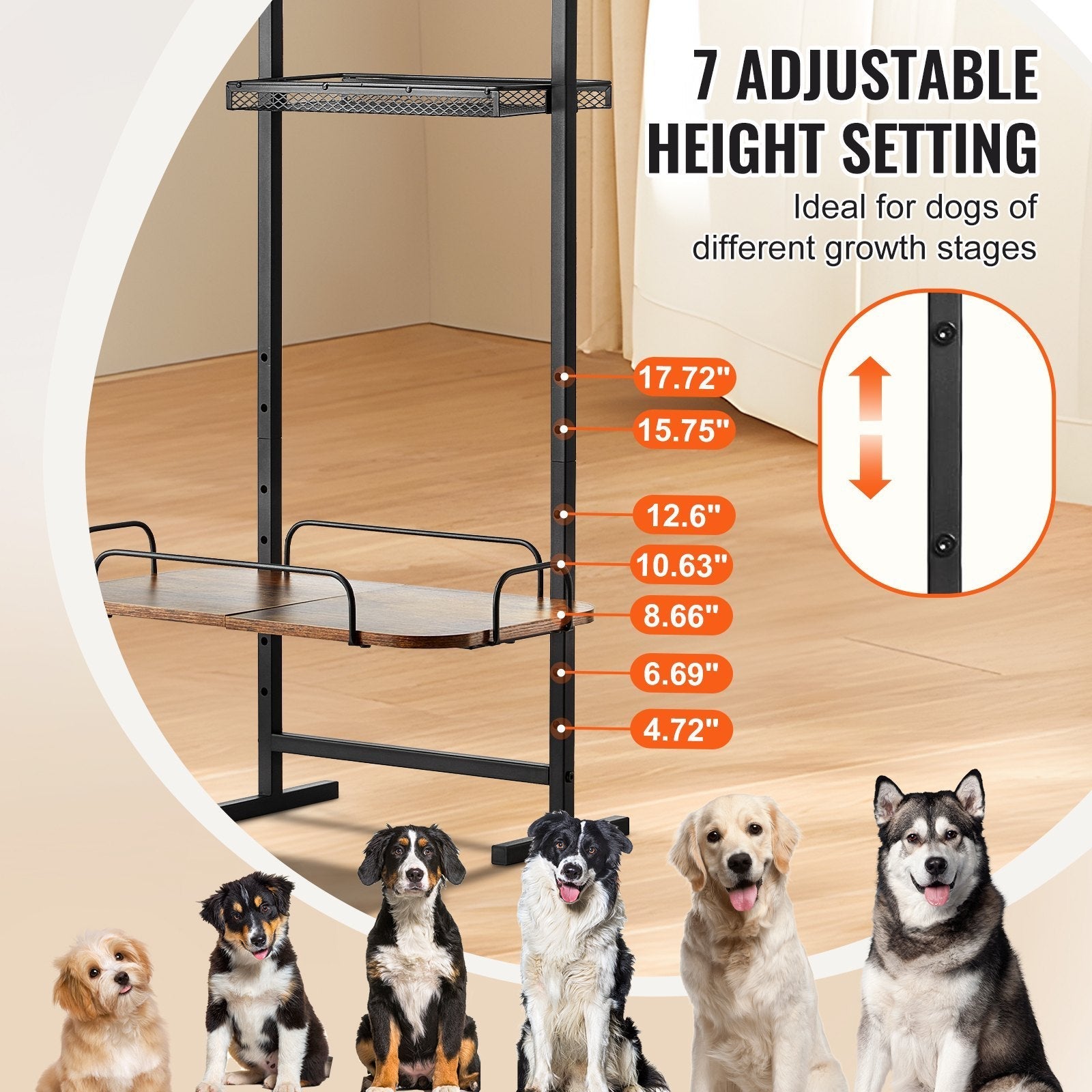 Pet Feeding Station With Storage Dog Food Toy Organizer Raised Dog Bowls - Mijn winkel