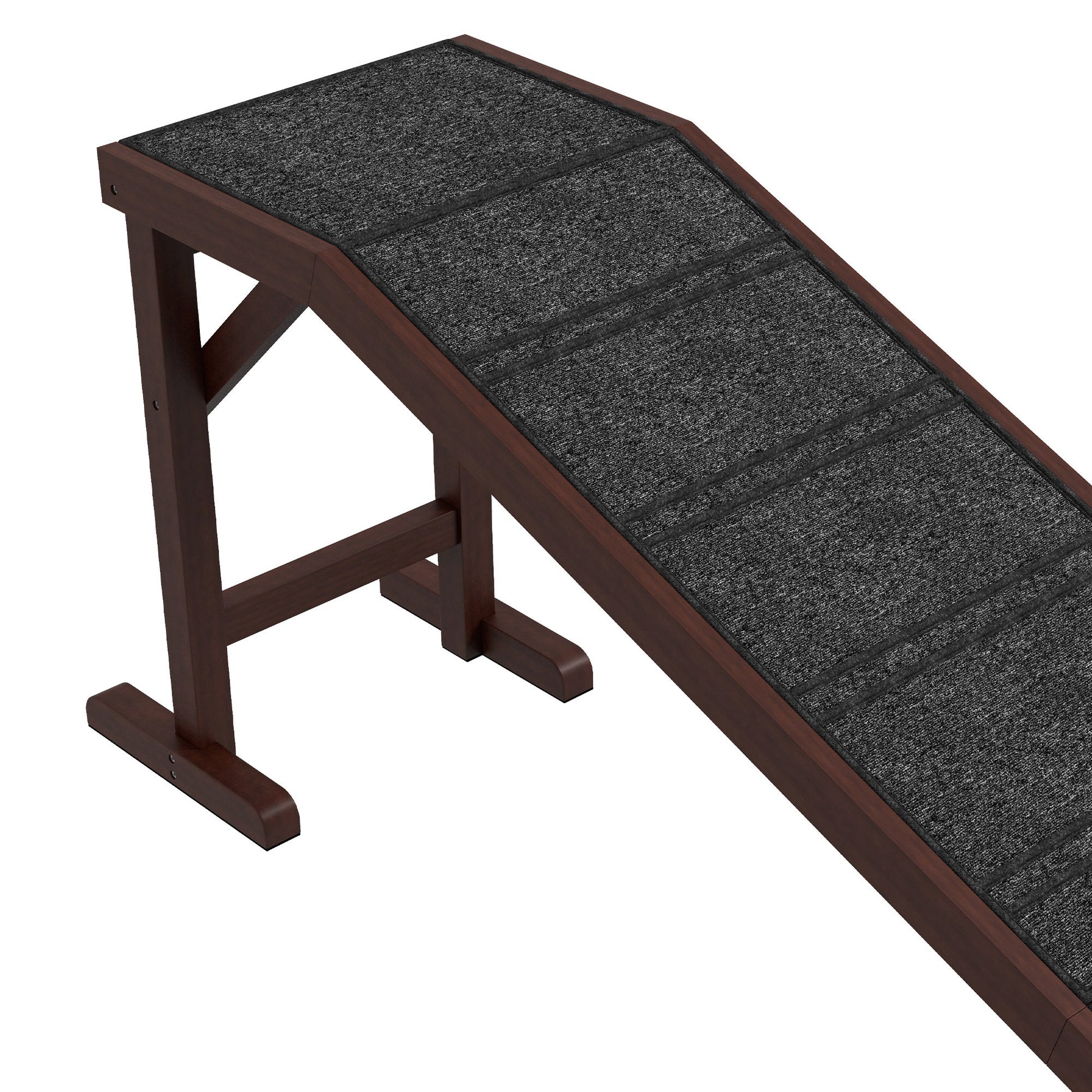 Pet Ramp For Dogs With Non - slip Carpet And Top Platform - Mijn winkel