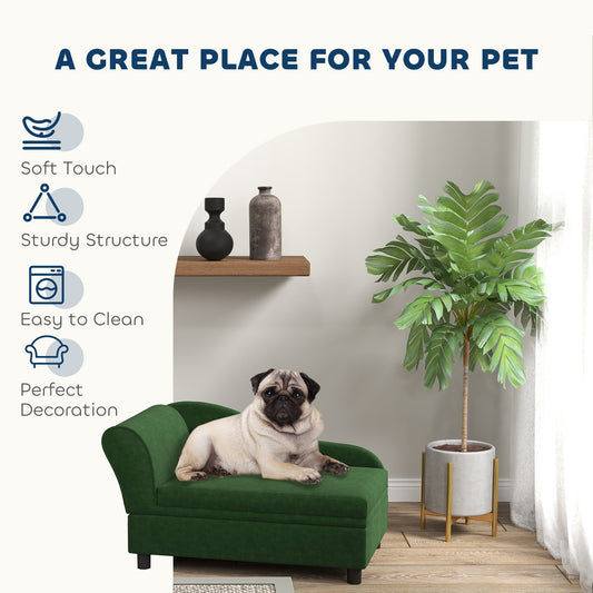 Pet Sofa Bed Couch With Storage, Pet Sofa For Cats And Small Dogs, Green - Mijn winkel