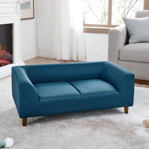 Pet Sofa With Backrest And Armrests, Modern Rectangular Pet Sofa Suitable For Medium And Large Dogs, Soft Cushion Comfortable Dog Sofa - Mijn winkel