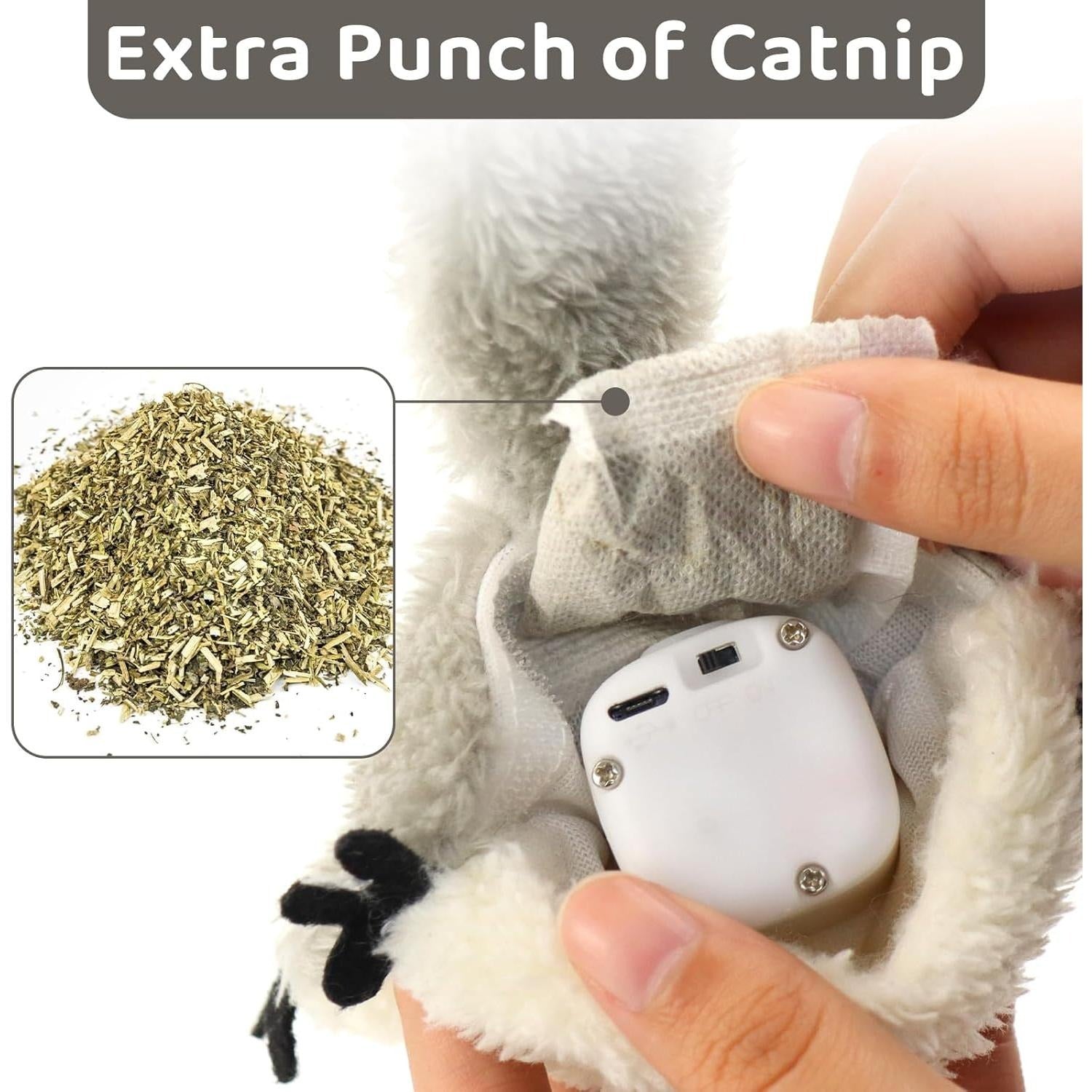 PROKEl Pet Toys, Cat Catnip Toys FlappingSquirrel, Rechargeable Touch Activated KittenToys, Lifelike Interactive Cats Toy Indoor, CatKicker Plush Toys For All Breeds Universalinteractive Toy Cat Toys - Mijn winkel