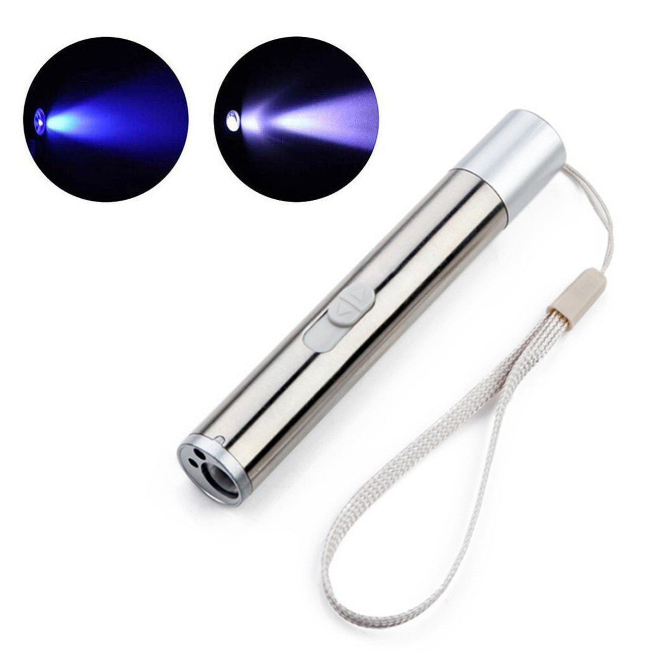Red Laser Pointer Pen USB Rechargeable LED Light 3 In 1 UV Flashlight Cat Dog Toys - Mijn winkel