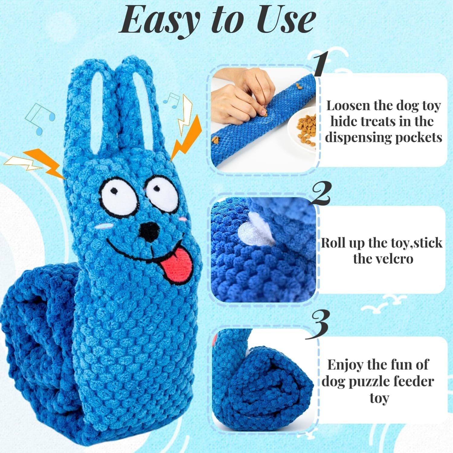Squeaky Dog Puzzle Toys Interactive Plush Dog Toys Snuffle Mat For Dogs IQ Training Toys Foraging Instinct Training Puppy Toys - Mijn winkel