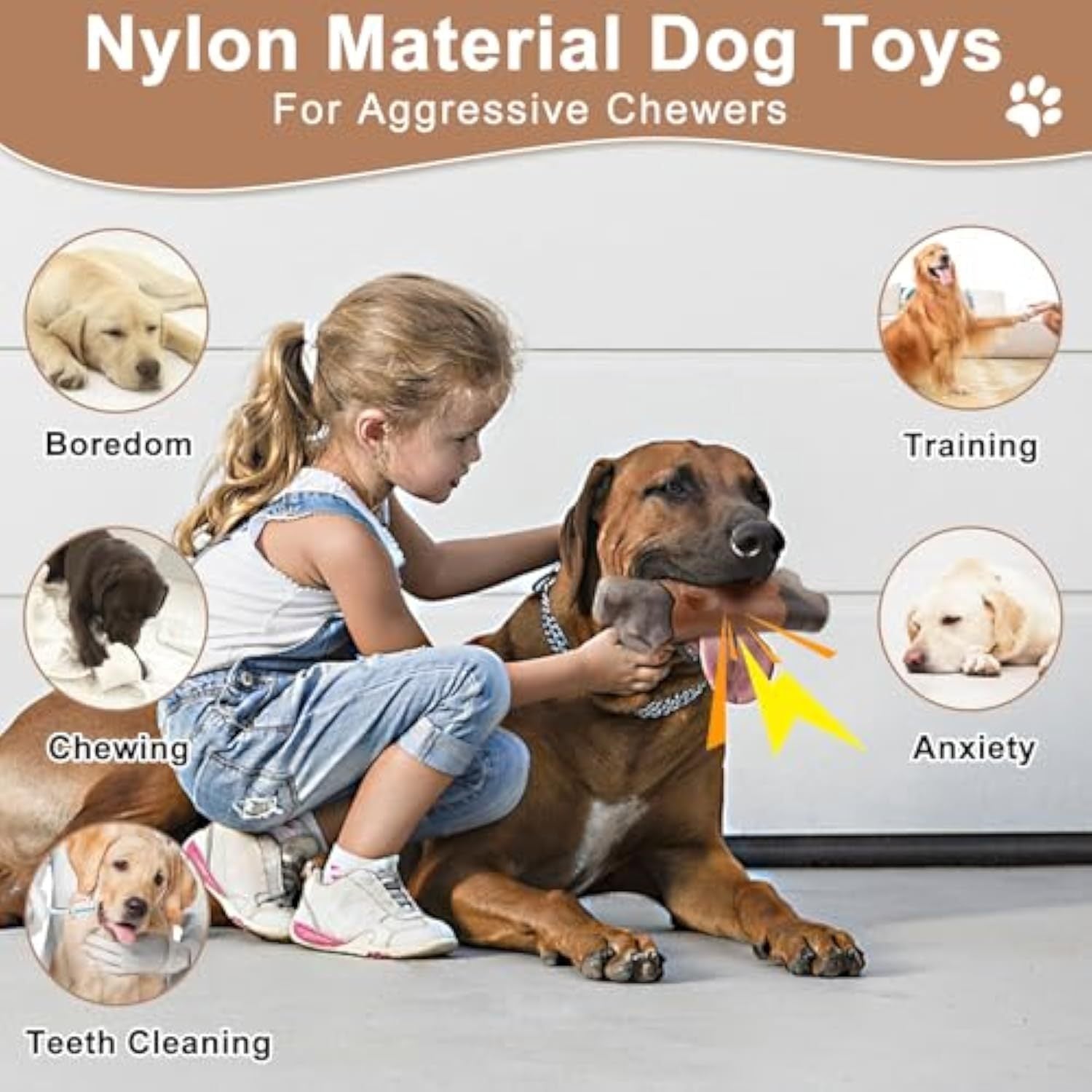 Tough Dog Toys For Aggressive Chewers Large Breed Indestructible Dog Toys Durable Dog Chew Toys For Large Dogs Bacon Flavor Dog Chew Toys For Aggressive Chewers Durable Large Dog Toys For Big Dogs - Mijn winkel