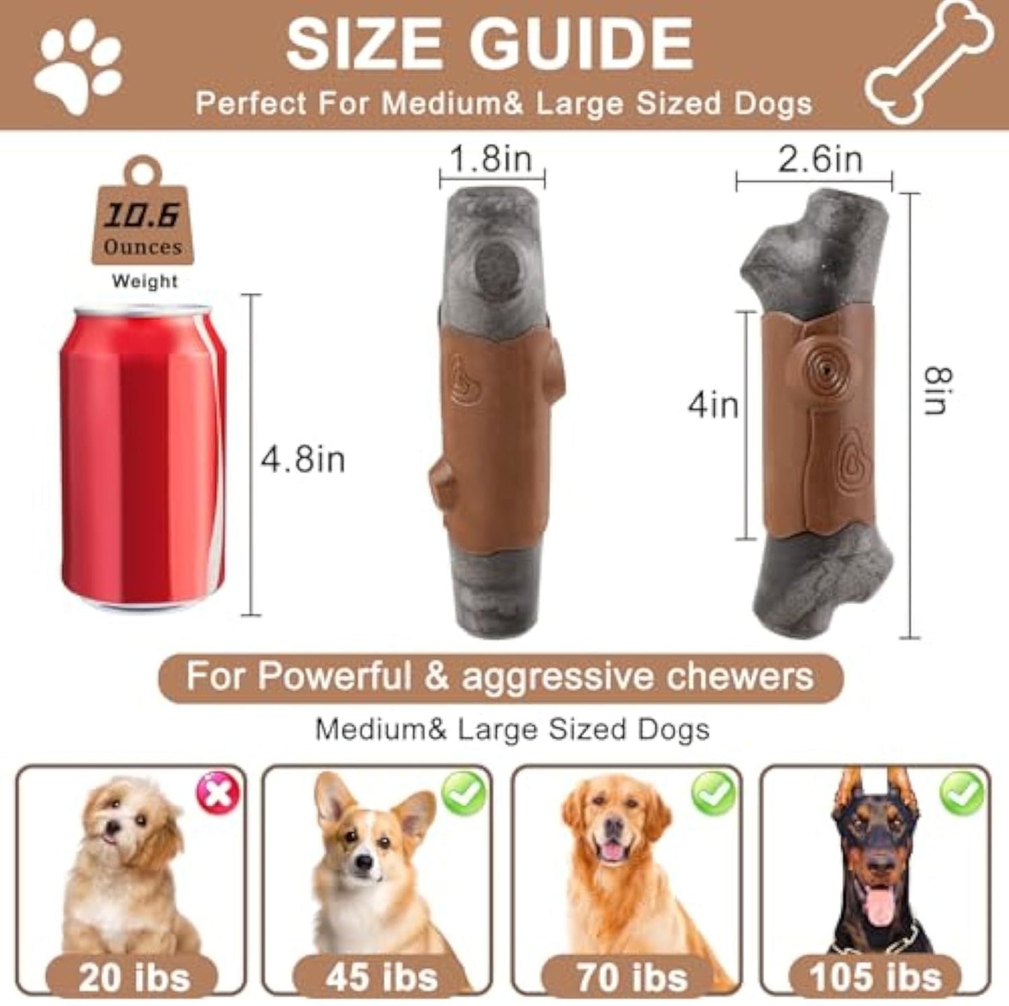 Tough Dog Toys For Aggressive Chewers Large Breed Indestructible Dog Toys Durable Dog Chew Toys For Large Dogs Bacon Flavor Dog Chew Toys For Aggressive Chewers Durable Large Dog Toys For Big Dogs - Mijn winkel