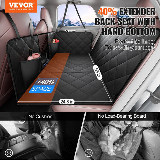 VEVOR 53 X 24.8 In Dog Car Seat Cover For Back Seat Waterproof 600D For Cars - Mijn winkel