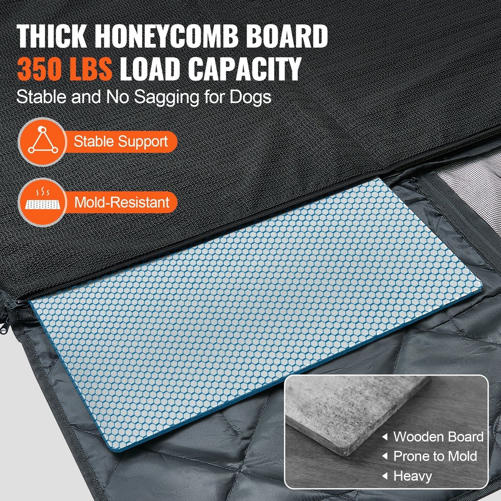 VEVOR 53 X 24.8 In Dog Car Seat Cover For Back Seat Waterproof 600D For Cars - Mijn winkel