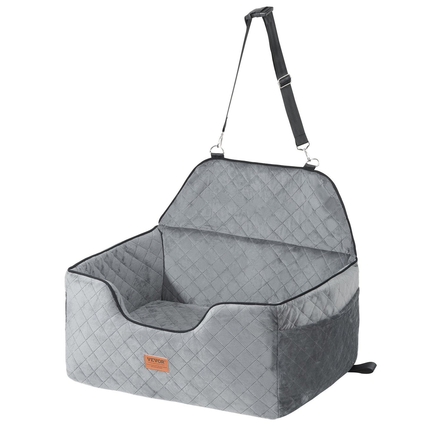 VEVOR Dog Booster Car Seat Pet Car Seat For Medium Large Dog Up To 55 Lbs Gray - Mijn winkel