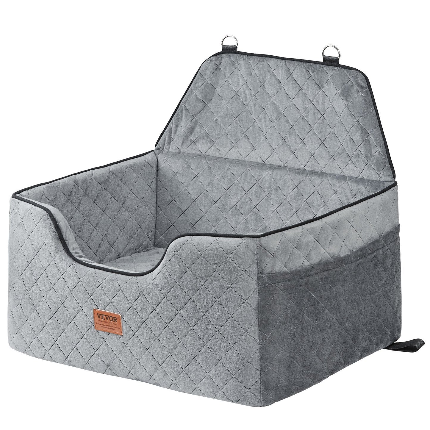 VEVOR Dog Booster Car Seat Pet Car Seat For Medium Large Dog Up To 55 Lbs Gray - Mijn winkel