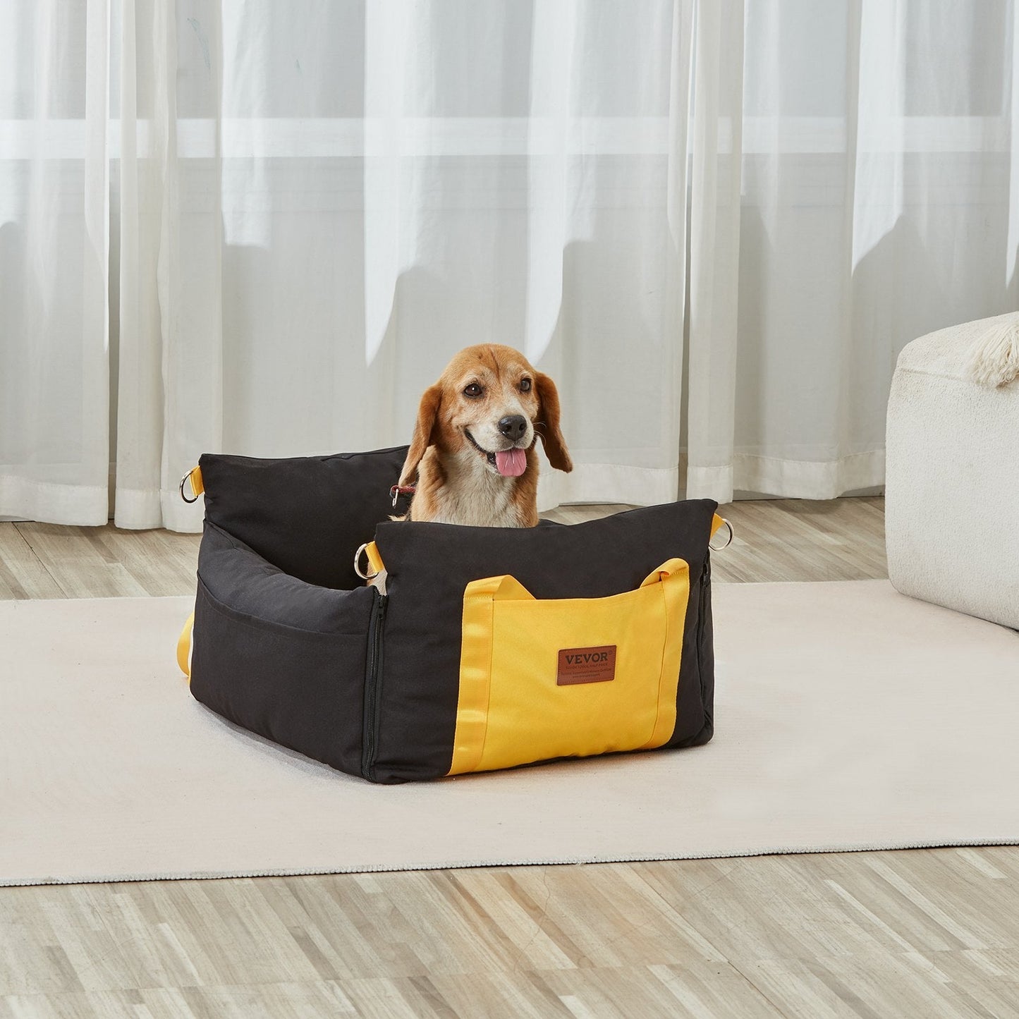 VEVOR Dog Booster Car Seat Pet Car Seat For Small Dog Up To 25lbs Black - Mijn winkel