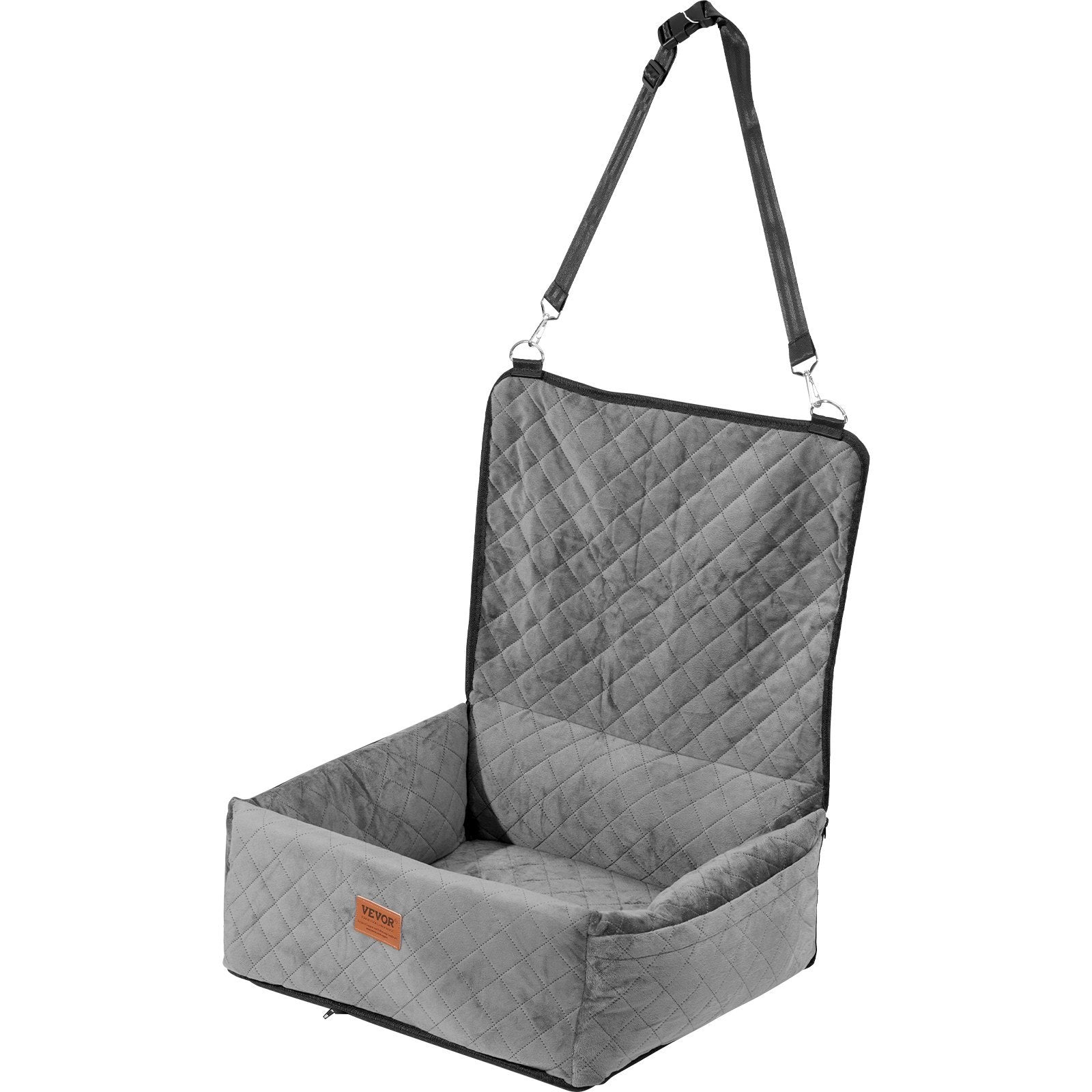 VEVOR Dog Booster Car Seat Pet Car Seat For Small Medium Dog Up To 40 Lbs Gray - Mijn winkel
