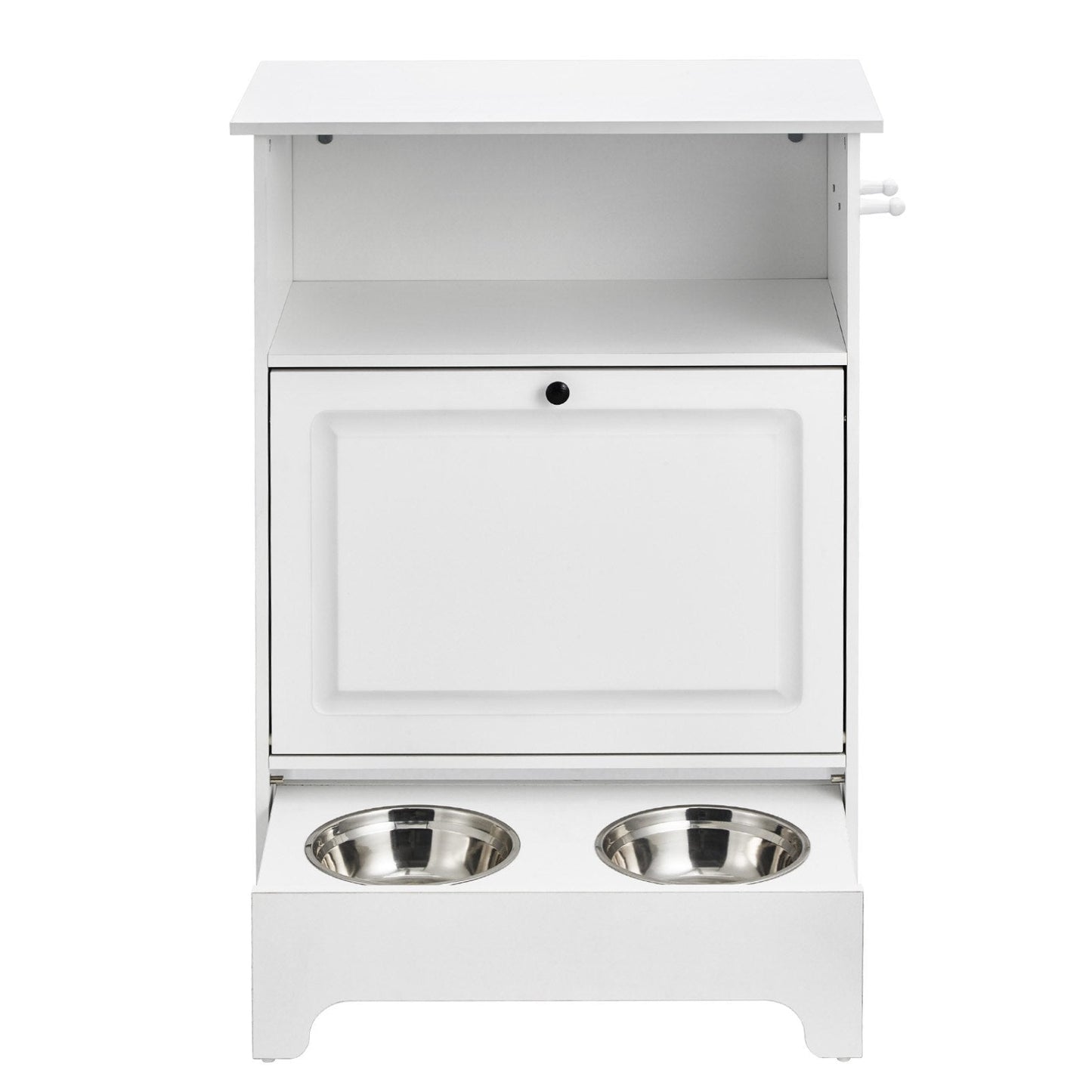VEVOR Pet Feeding Station W 2 Elevated Dog Bowls Dog Food & Toy Storage Cabinet - Mijn winkel