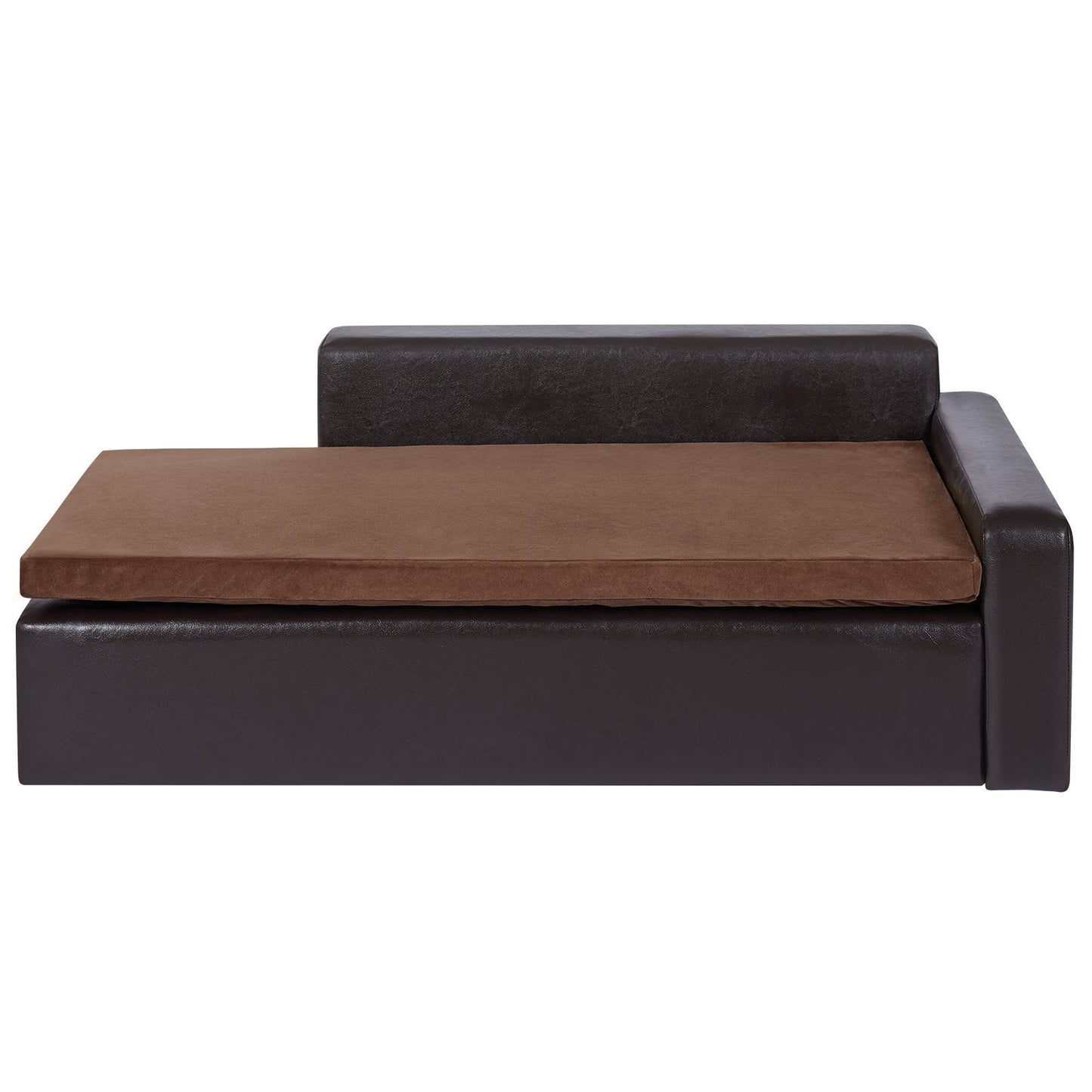 VEVOR Pet Sofa, Dog Couch For Large - Sized Dogs And Cats, Soft Leather Dog Sofa Bed, 110 Lbs Loading Cat Sofa, Black - Mijn winkel