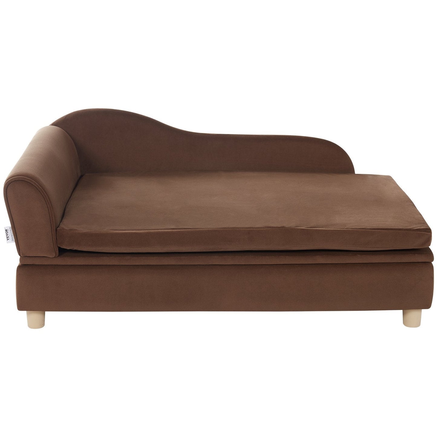 VEVOR Pet Sofa, Dog Couch For Large - Sized Dogs And Cats, Soft Velvety Dog Sofa Bed, 110 Lbs Loading Cat Sofa, Dark Brown - Mijn winkel