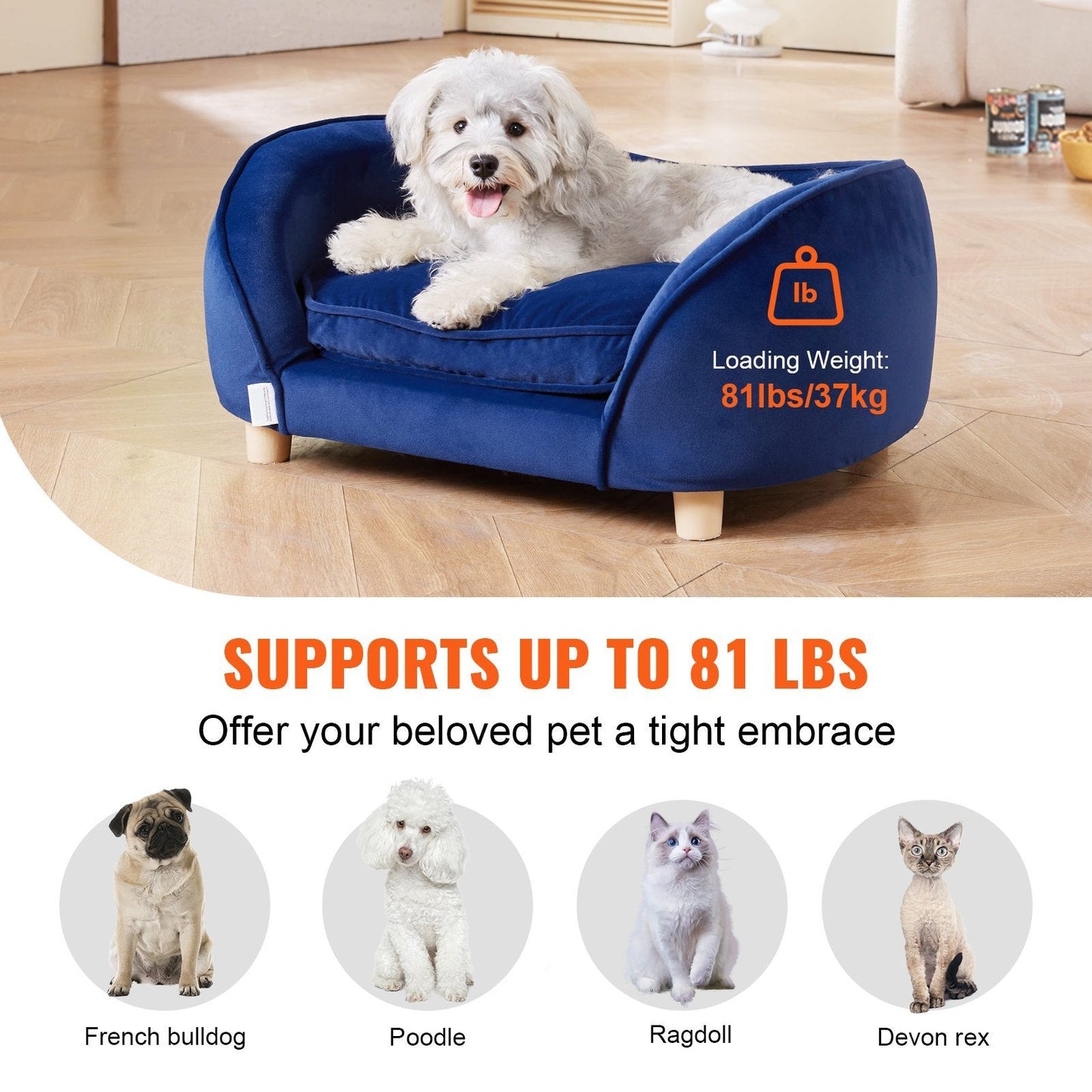 VEVOR Pet Sofa Dog Couch For Medium - Sized Dogs And Cats Dog Sofa Bed 81 Lbs - Mijn winkel
