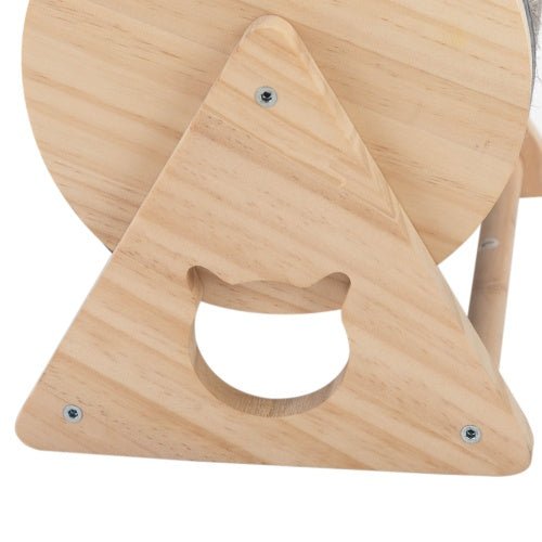 Wooden Cat Scratch Post, 360 Degree Rotating Cat Scratch Toy With Bell, Suitable For Indoor Cats And Kittens, Natural Color - Mijn winkel